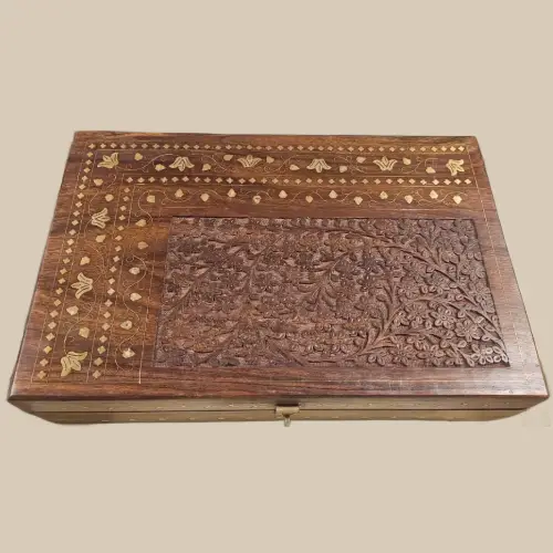 Wooden Pooja Samagri Box